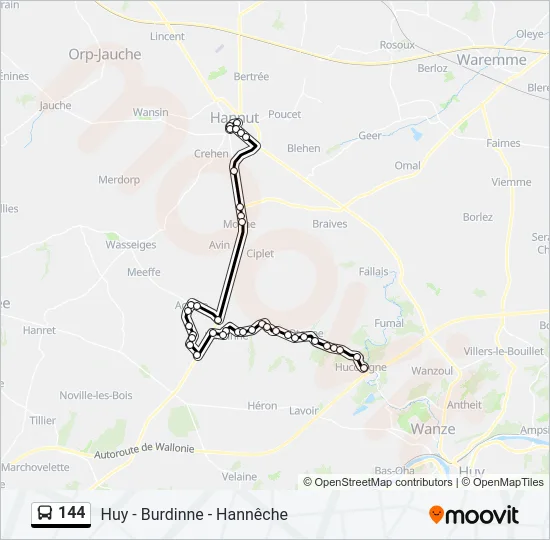 144 Bus Line Map