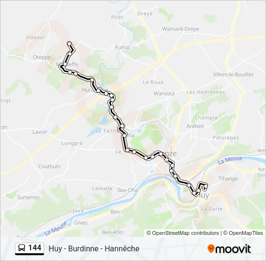 144 Bus Line Map