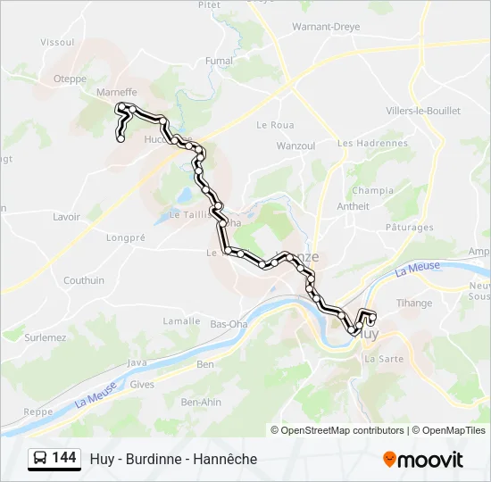 144 Bus Line Map