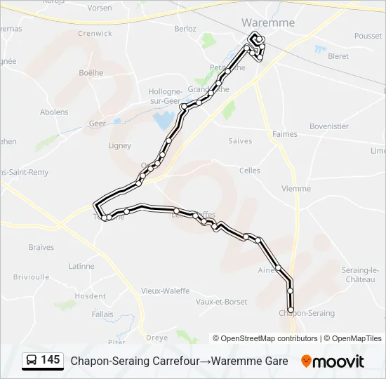 145 Bus Line Map