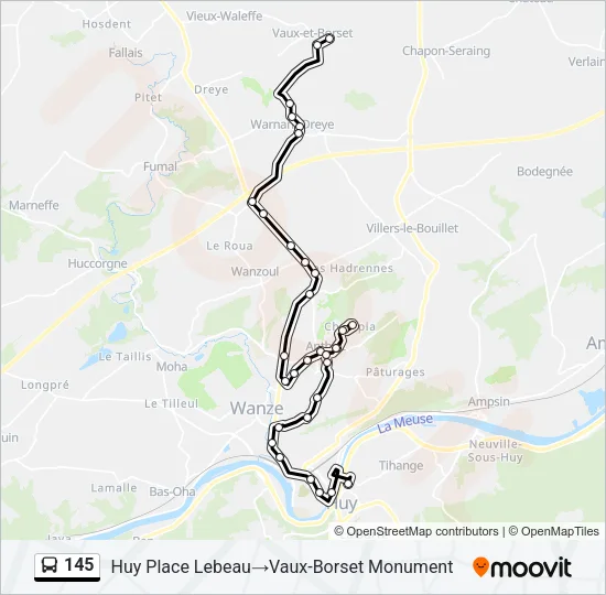 145 Bus Line Map