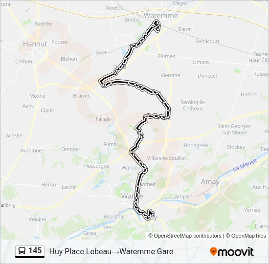 145 Bus Line Map