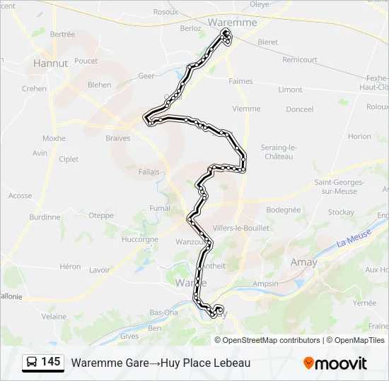 145 Bus Line Map