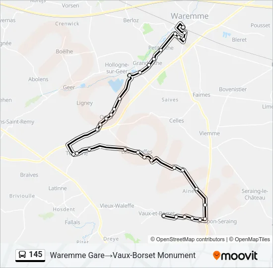 145 Bus Line Map