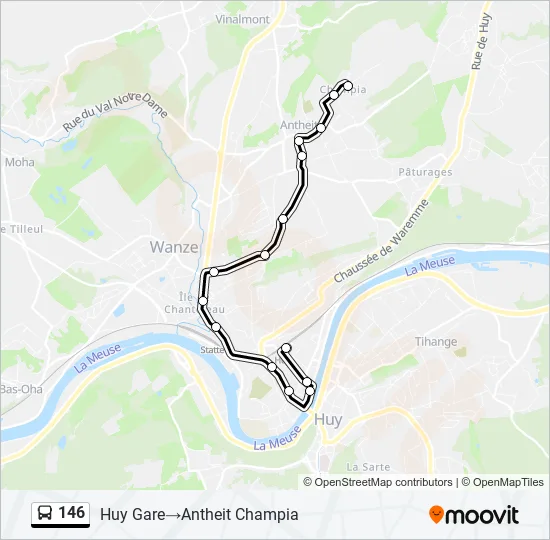 146 Bus Line Map
