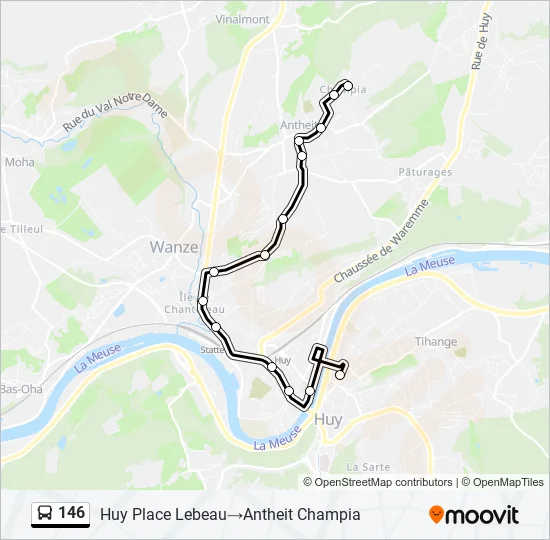 146 Bus Line Map