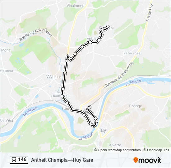 146 Bus Line Map