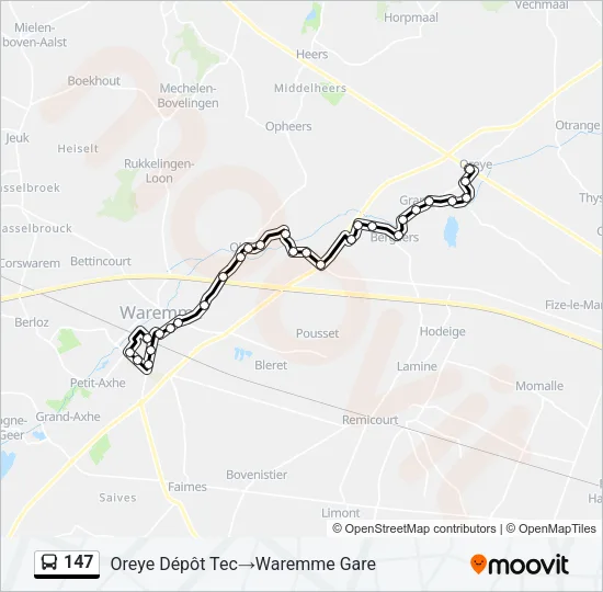 147 Bus Line Map