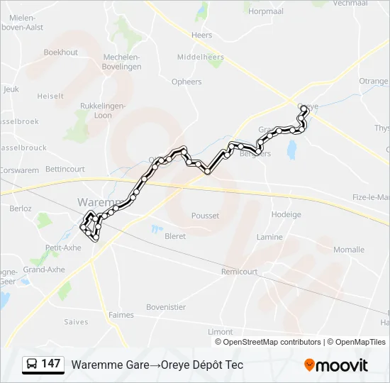 147 Bus Line Map