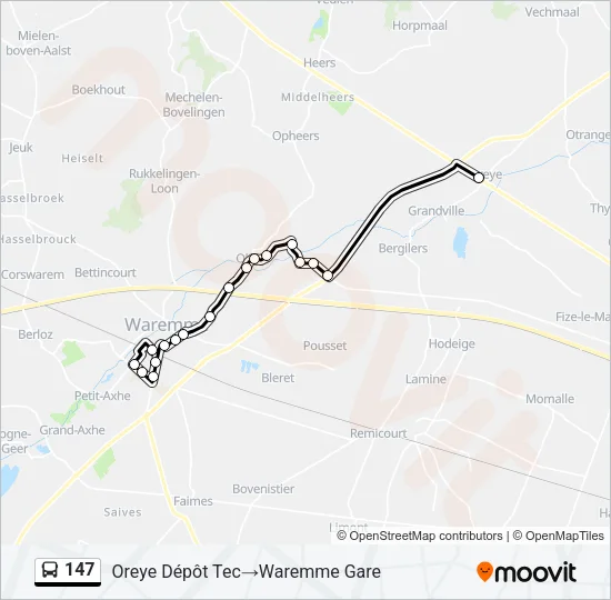 147 Bus Line Map