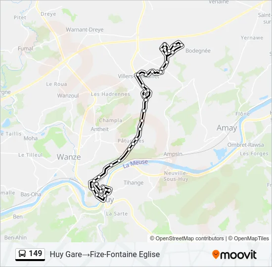 149 Bus Line Map