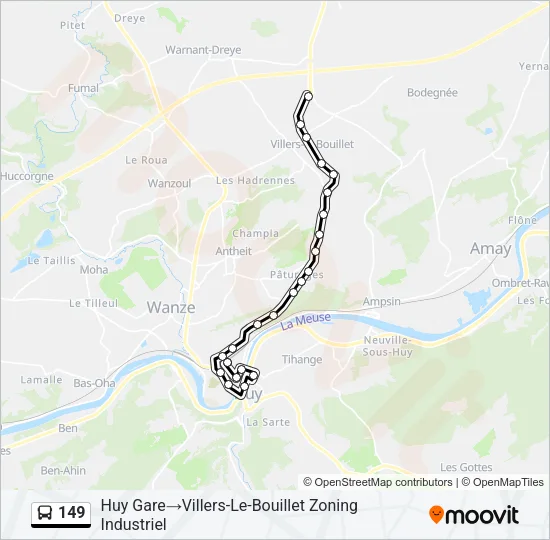 149 Bus Line Map