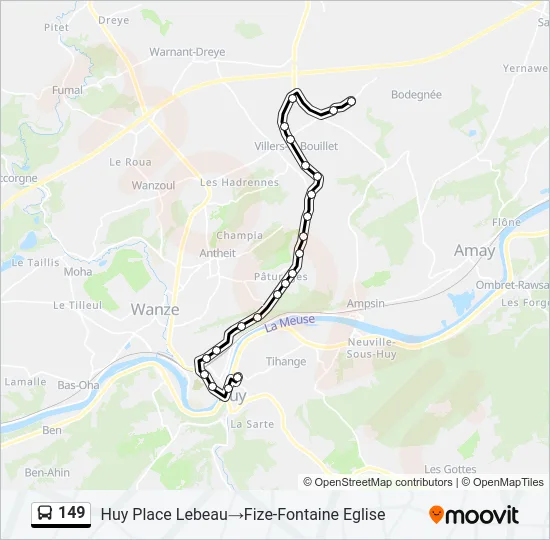149 Bus Line Map