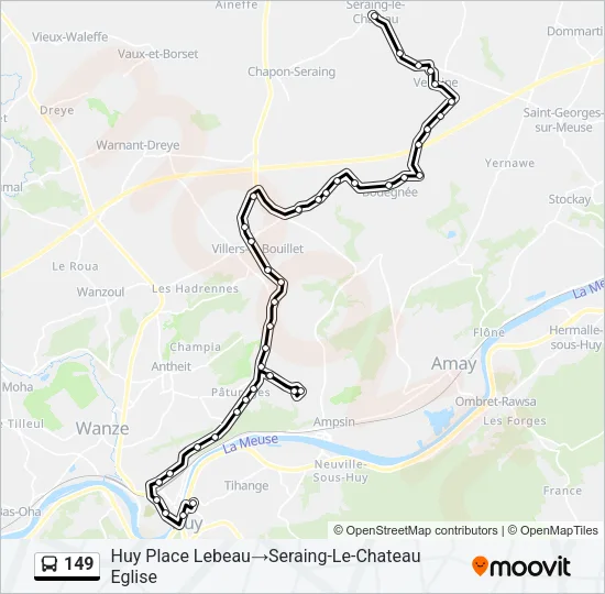149 Bus Line Map