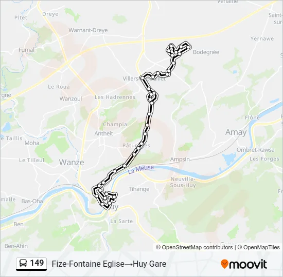 149 Bus Line Map