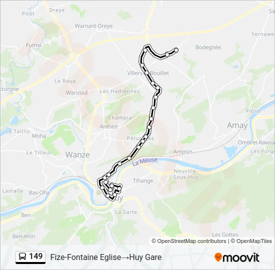 149 Bus Line Map