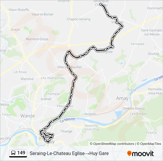 149 Bus Line Map