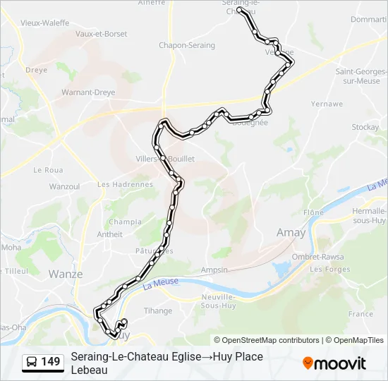 149 Bus Line Map