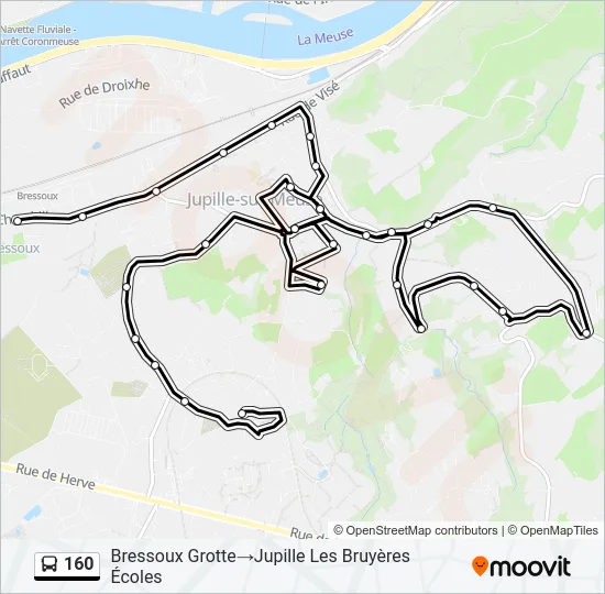 160 Bus Line Map