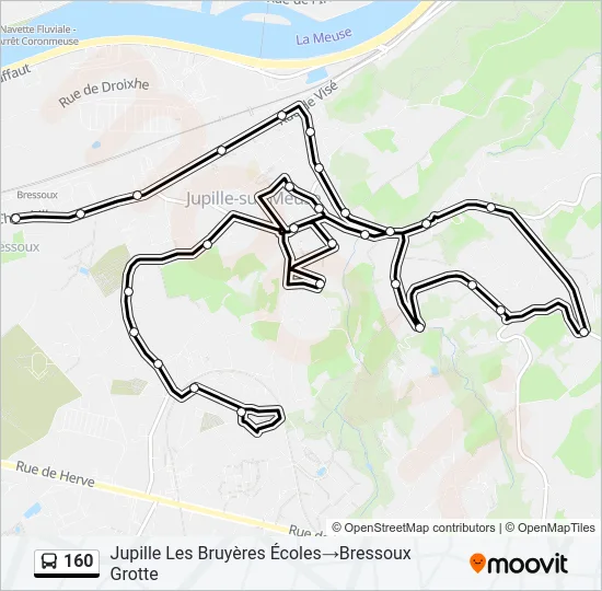 160 Bus Line Map