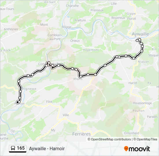 165 Bus Line Map