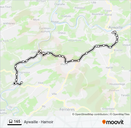 165 Bus Line Map