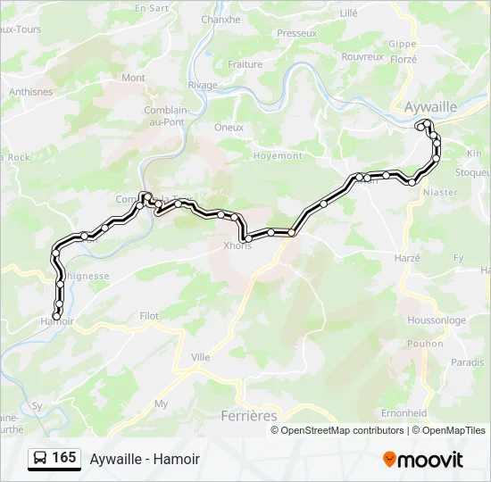 165 Bus Line Map