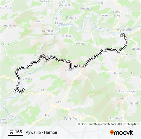 165 Bus Line Map