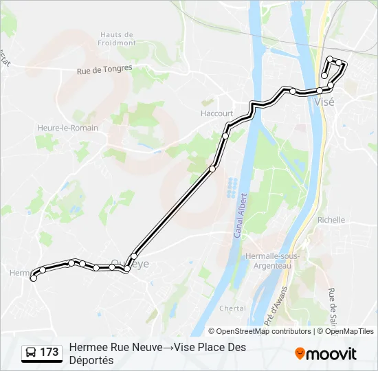 173 Bus Line Map
