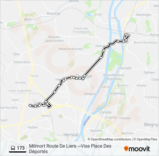 173 Bus Line Map