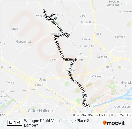 174 Bus Line Map