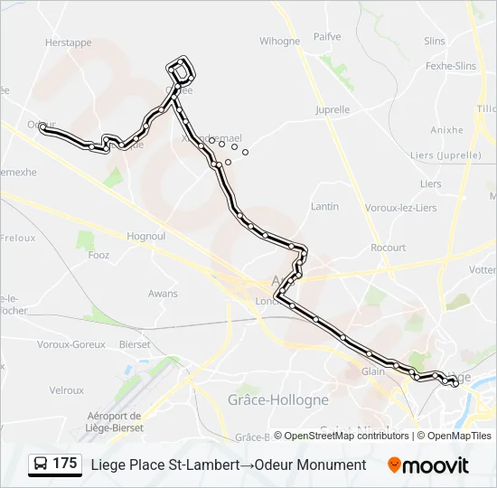 175 Bus Line Map