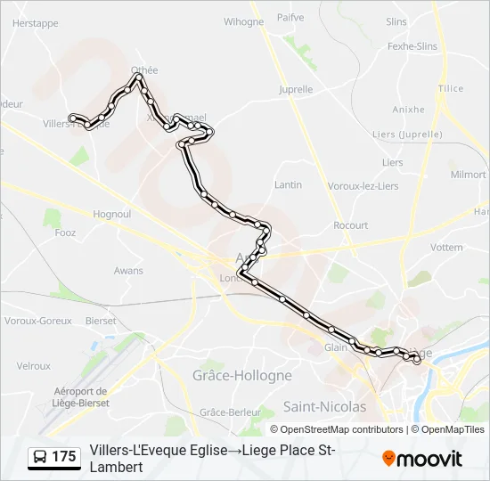 175 Bus Line Map