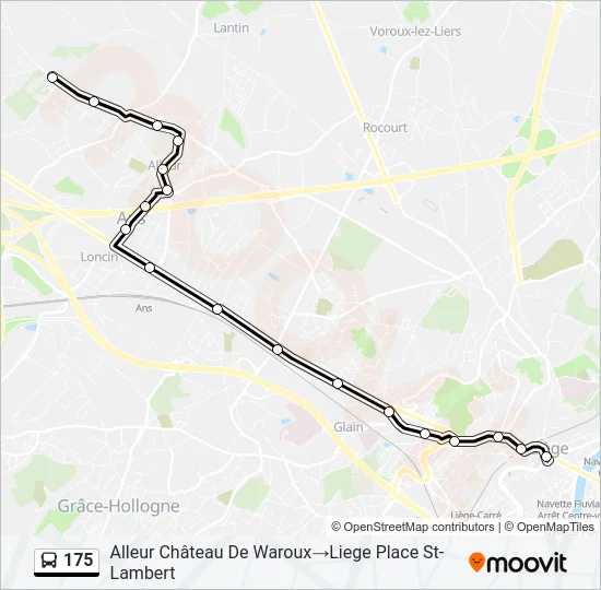 175 Bus Line Map