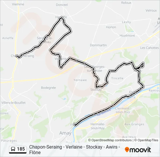 185 Bus Line Map