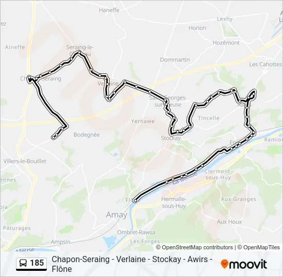 185 Bus Line Map
