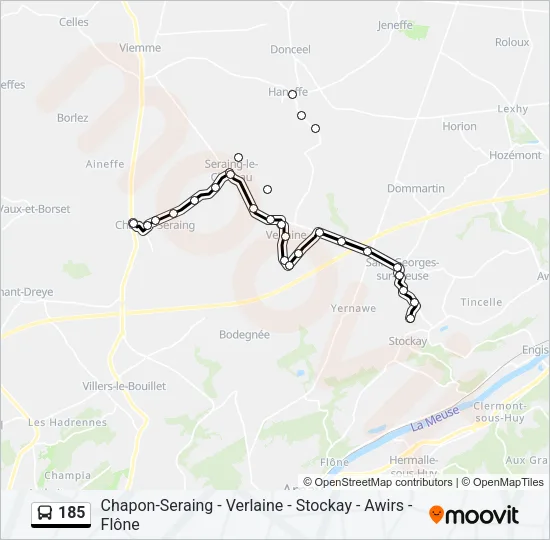 185 Bus Line Map