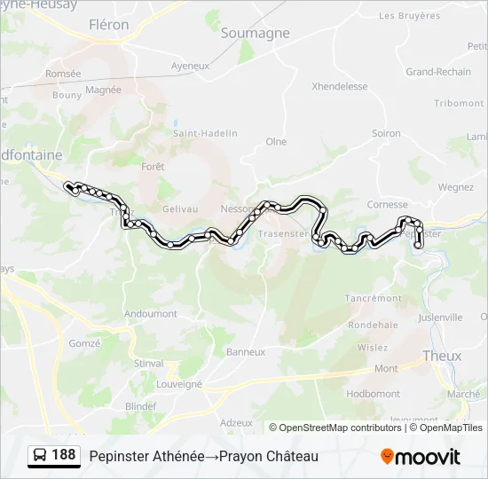 188 Bus Line Map
