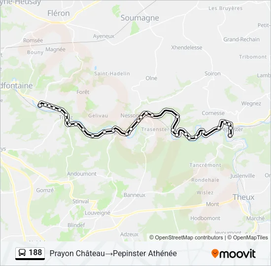 188 Bus Line Map