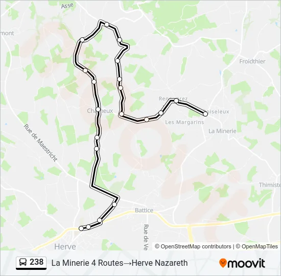238 Bus Line Map
