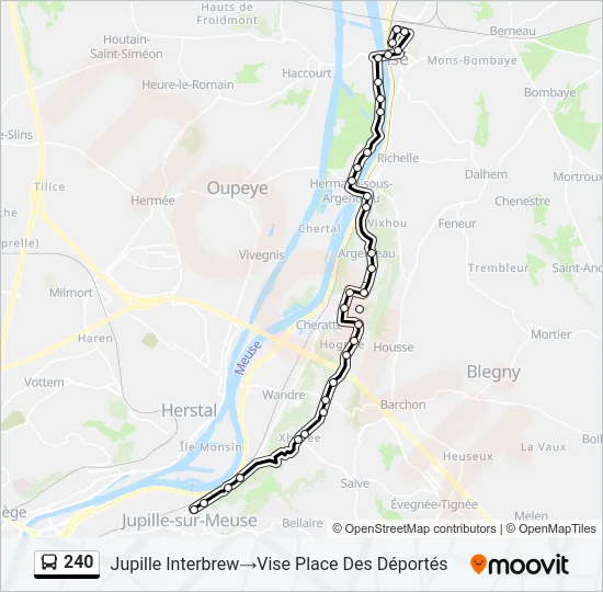 240 Bus Line Map