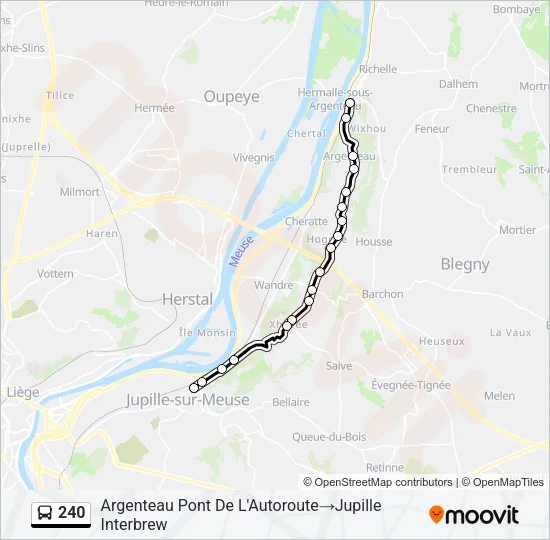 240 Bus Line Map