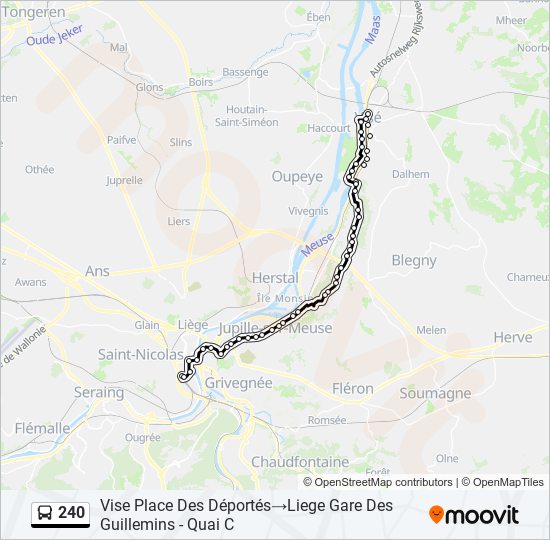 240 bus Line Map