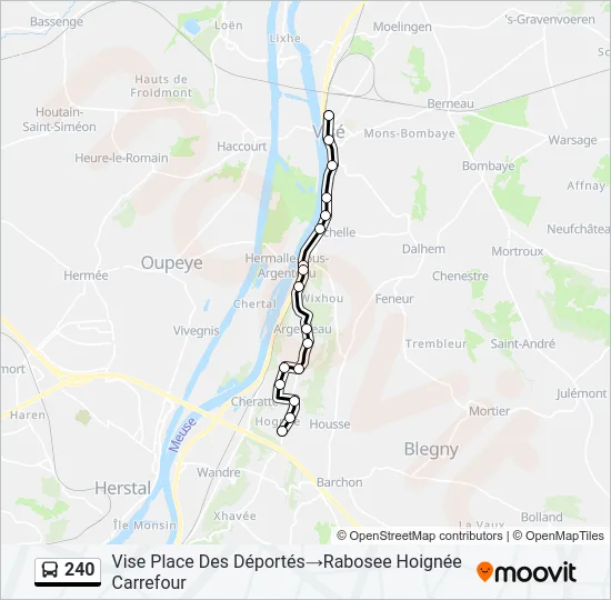 240 Bus Line Map