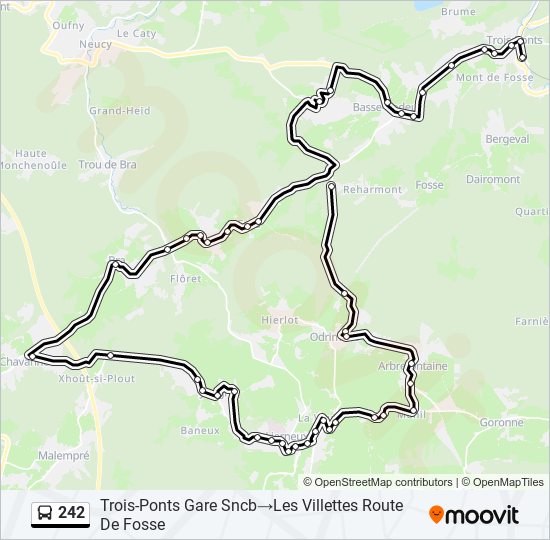 242 bus Line Map