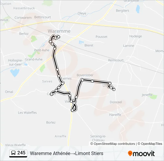 245 Bus Line Map