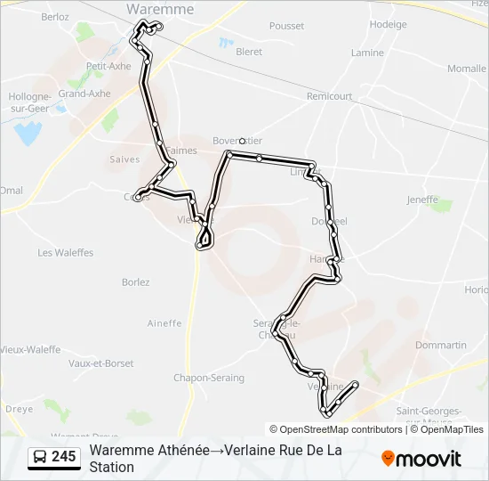 245 Bus Line Map