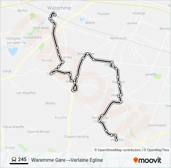 245 Bus Line Map