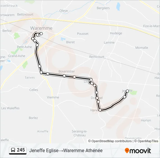 245 Bus Line Map