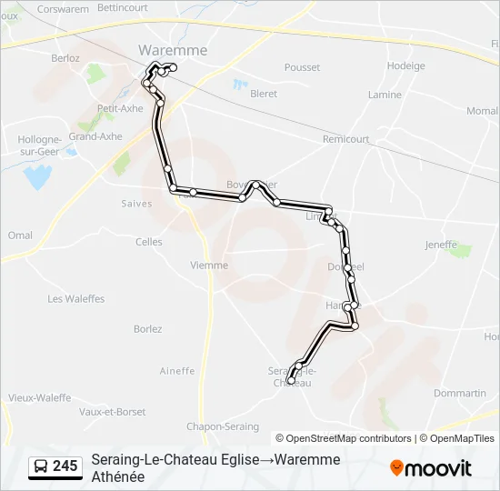 245 Bus Line Map